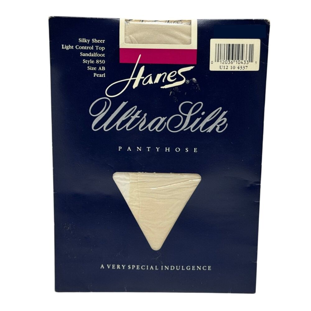 VTG Hanes Ultra Silk Pantyhose Style 850 Silky Sheer Control Top Sandalfoot AB